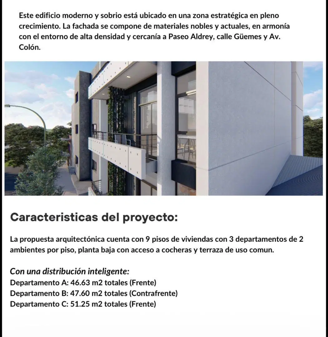 Depto de dos ambientes a estrenar al frente 4