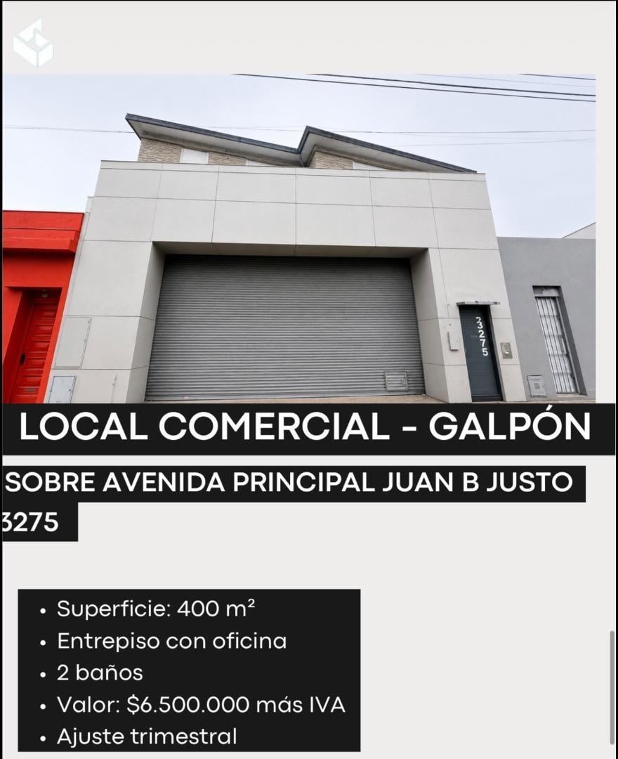 Foto de Local 400m2 sobre av. J. B.Justo, imagen 1