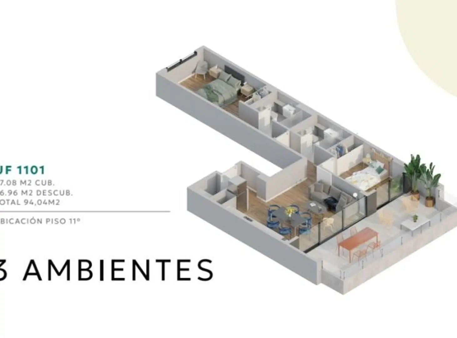 VENTA 2 ambientes POZO Colegiales Balcon Parrilla 3