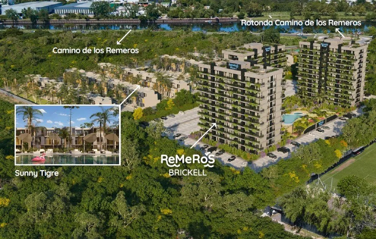 Vende Monoambiente Brickell Remeros balcón, pileta 5
