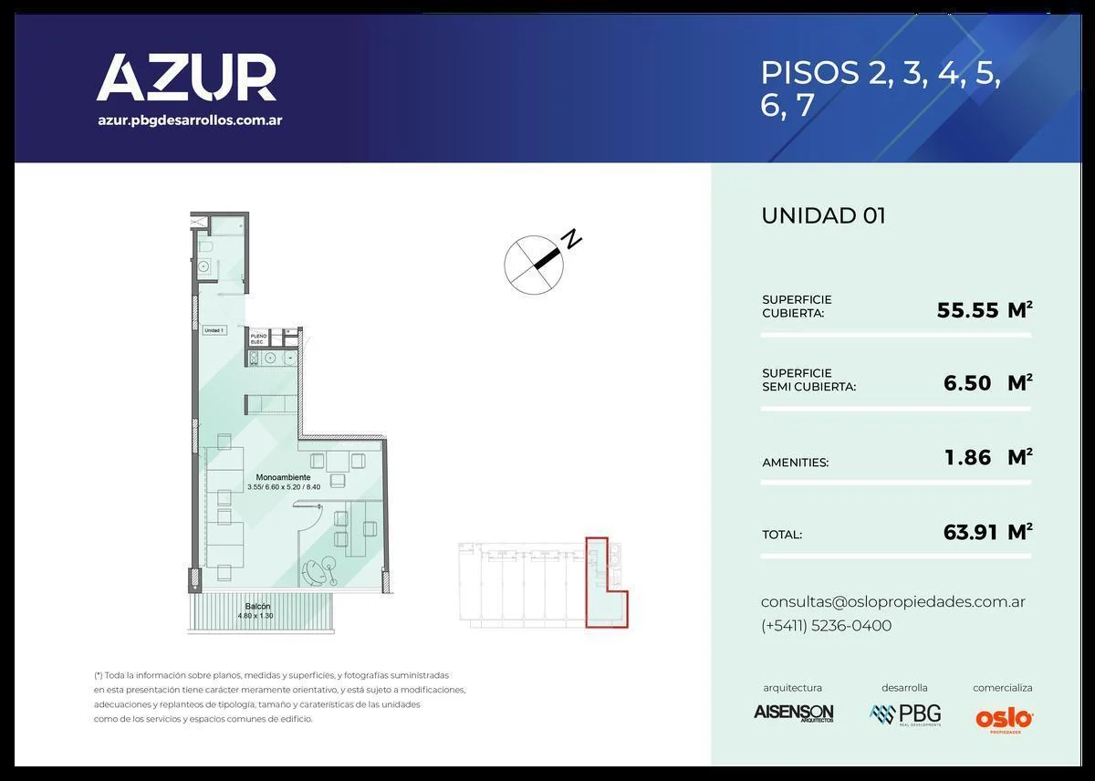 Oficina en venta en Palermo Nuevo - AZUR by Aisenson
