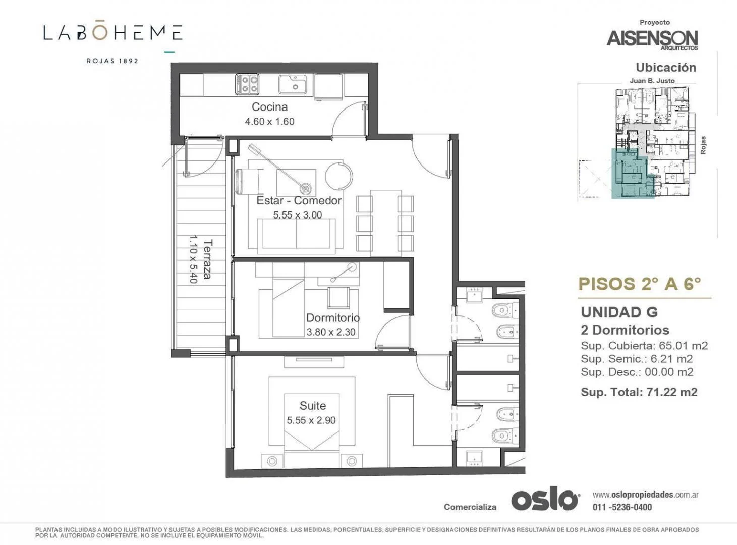 Departamento en venta de 3 ambientes en Villa Crespo de 73m2 Entrega:2026