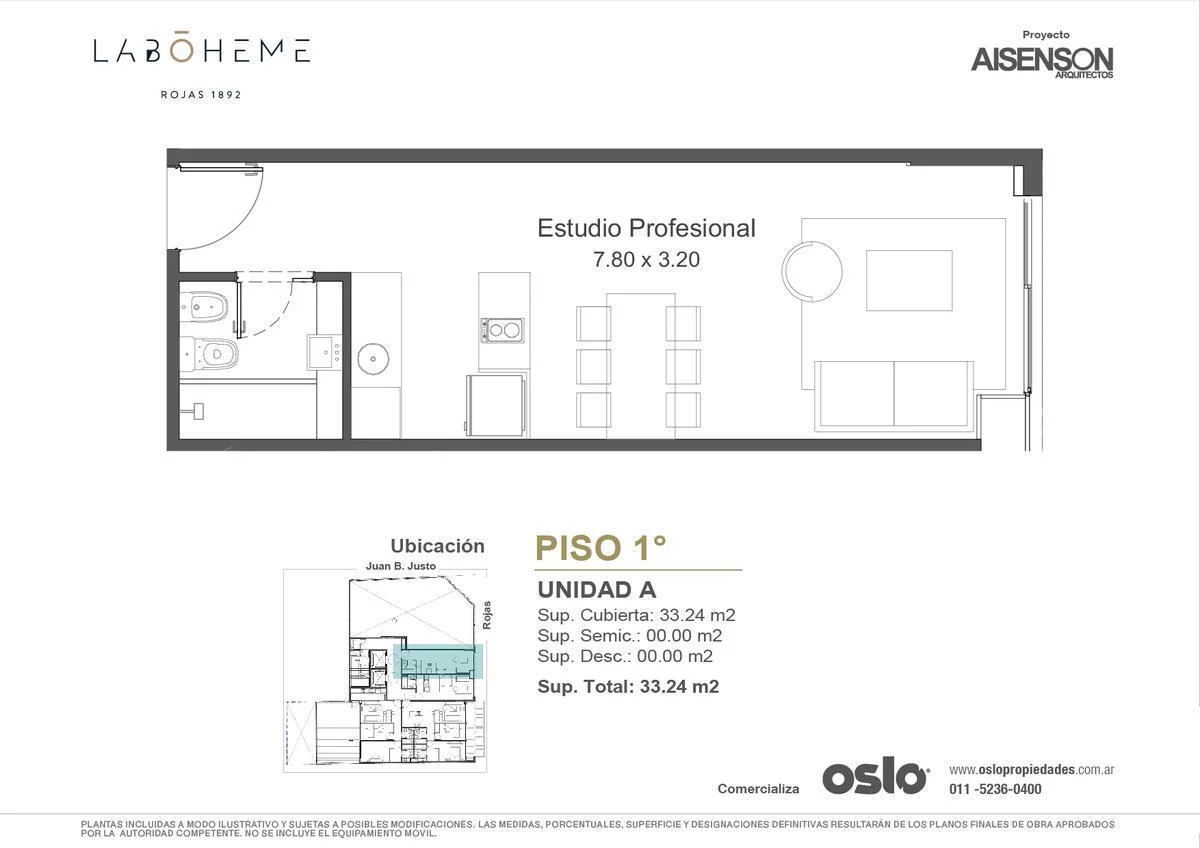 Departamento en venta de 1 ambiente en Villa Crespo de 38m2 Entrega:2026