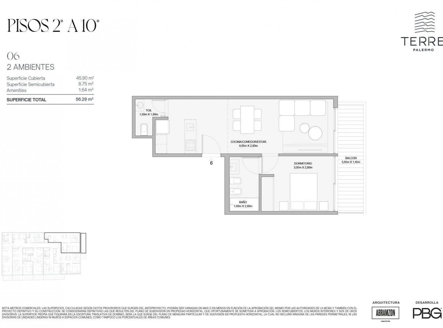 Departamento en venta de 2 ambientes en Palermo Hollywood