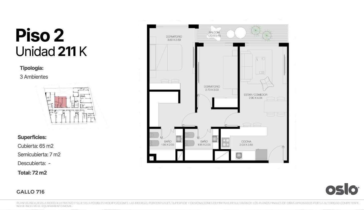 Departamento en venta de 3 ambientes en Almagro