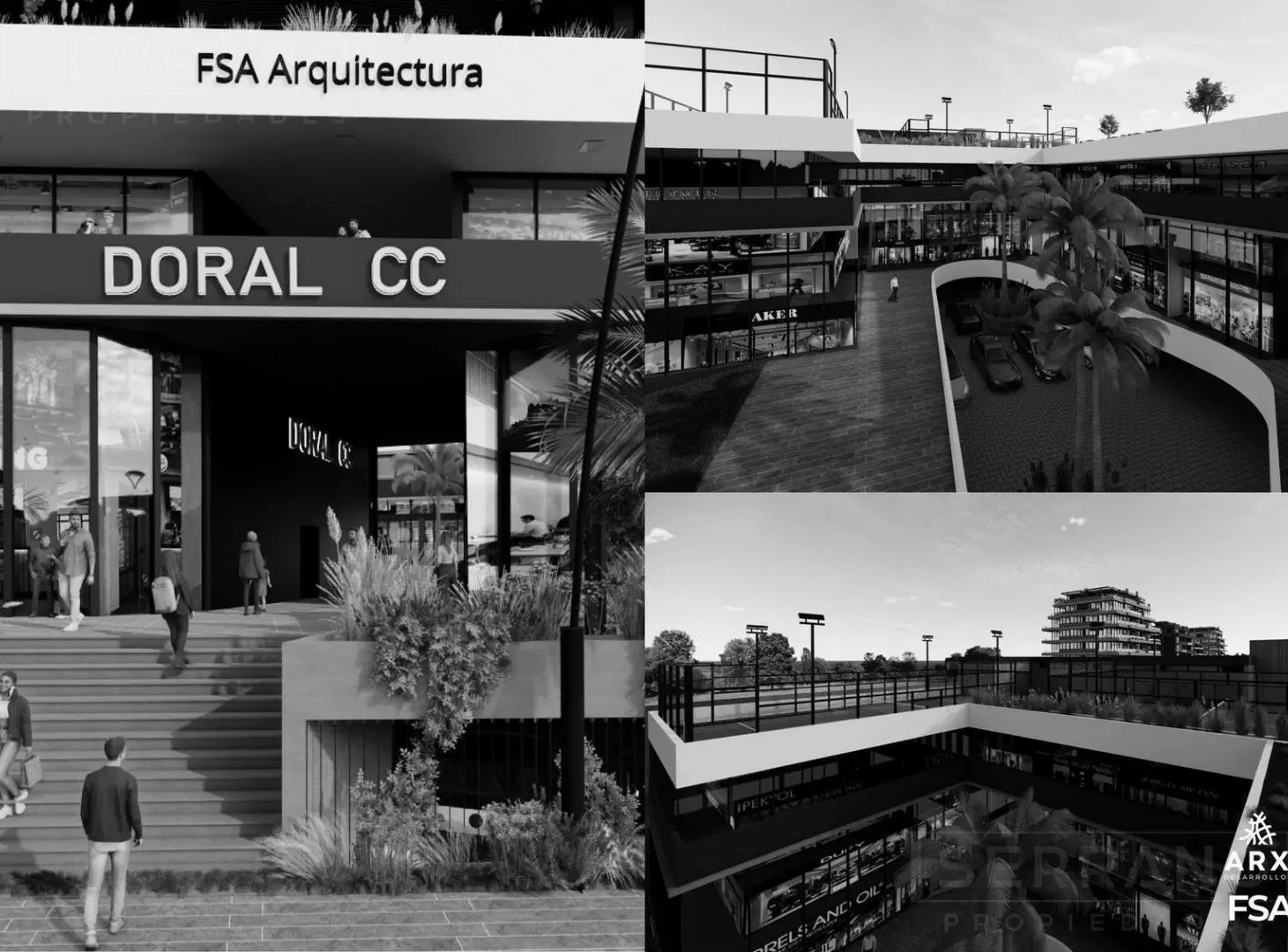 Venta en pozo oficina con balcón Doral Centro Comercial 4