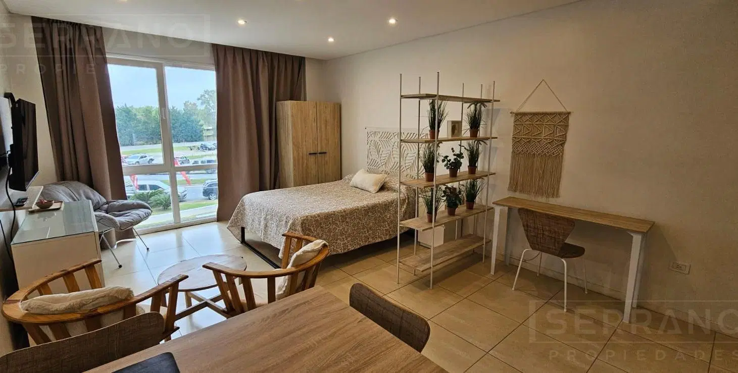 Alquiler  departamento monoambiente amoblado con cochera La Bahia, Nordelta 3