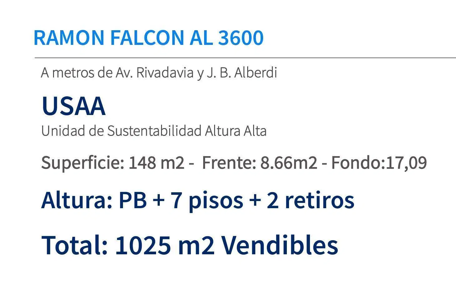 Terreno en Floresta - USAA - PB   7 pisos   2 retiros -150mts Av. Rivadavia 3