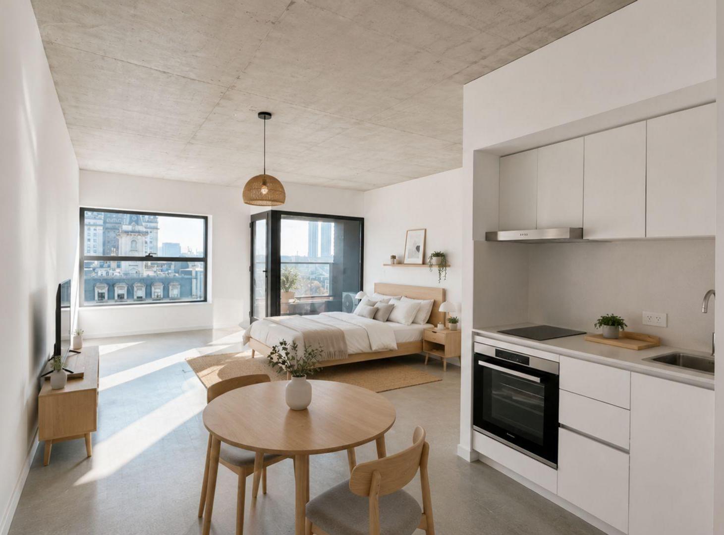 Foto de Alquiler | Monoambiente c/balcon, Torre Huergo 475, imagen 2