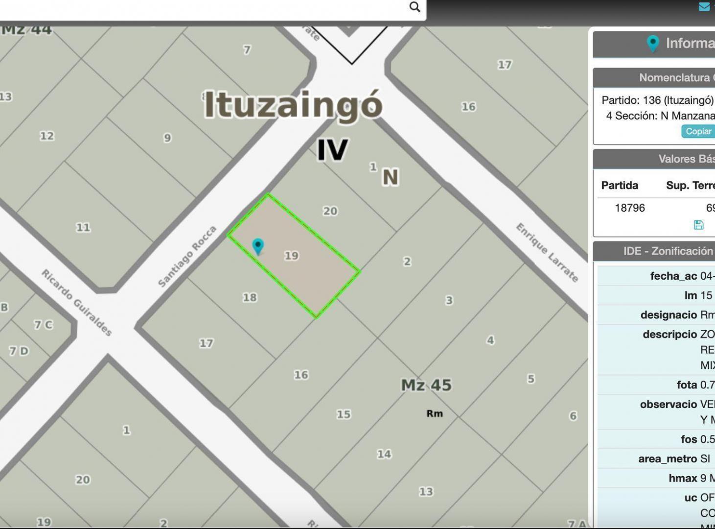 Foto de LOTE EN VENTA | 697 M² | VILLA UDAONDO, ITUZAINGÓ, imagen 3