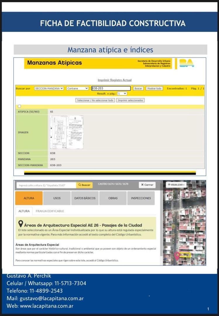 Foto de Lote, Boedo, Castro al 1600, USAB 1, para 318m2 vendibles, imagen 3