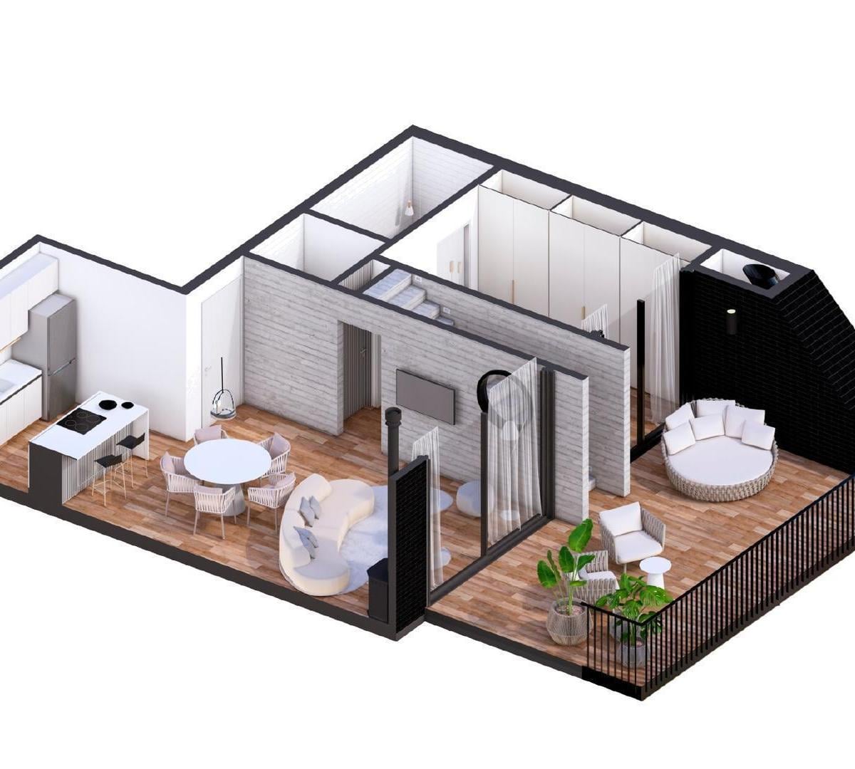 Pent House 2 ambientes terraza parrilla y piscina 11/2027