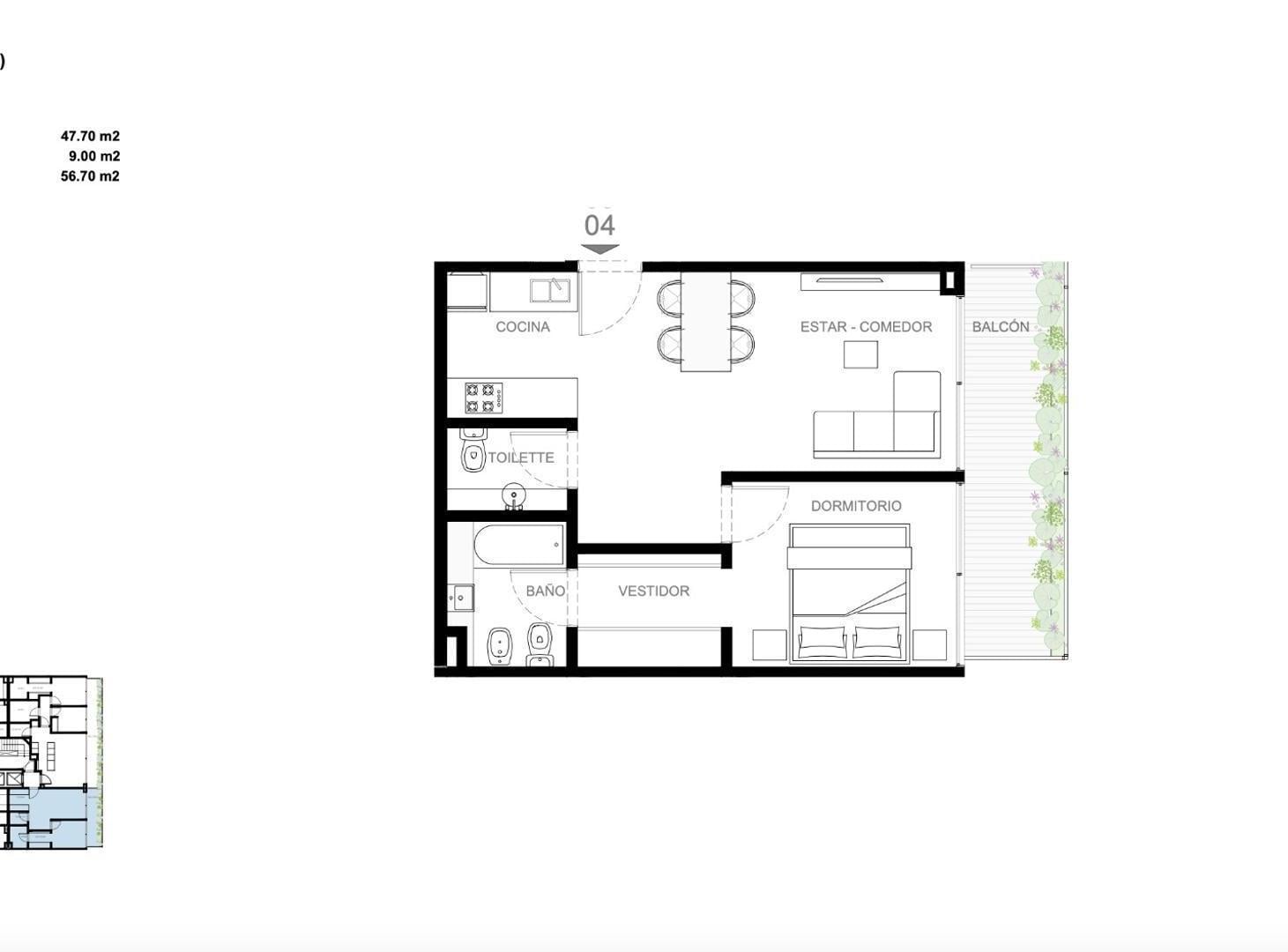 Departamento 2 AMBIENTES Be Home Bajo Belgrano 12/2028