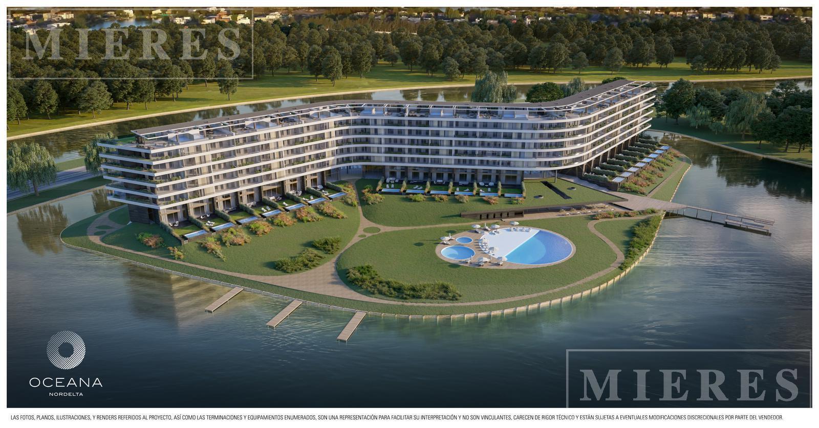 Departamento en venta de 3 ambientes en Oceana, Nordelta.