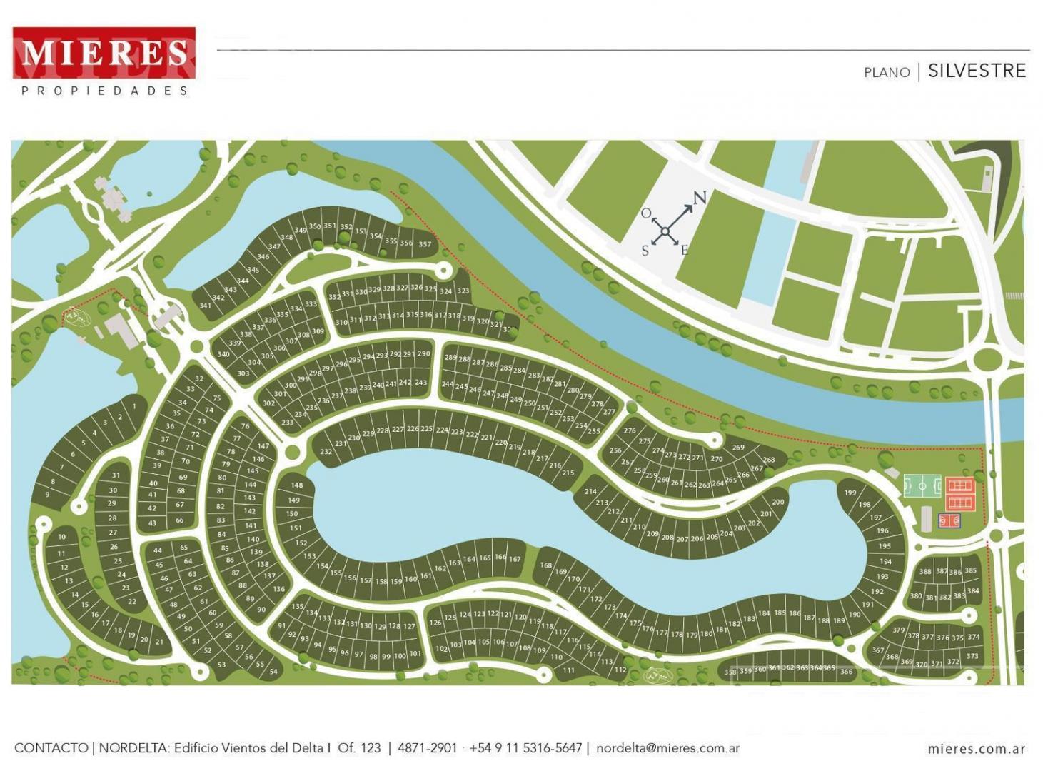 Lote en venta a la laguna en el barrio Silvestre, Nordelta