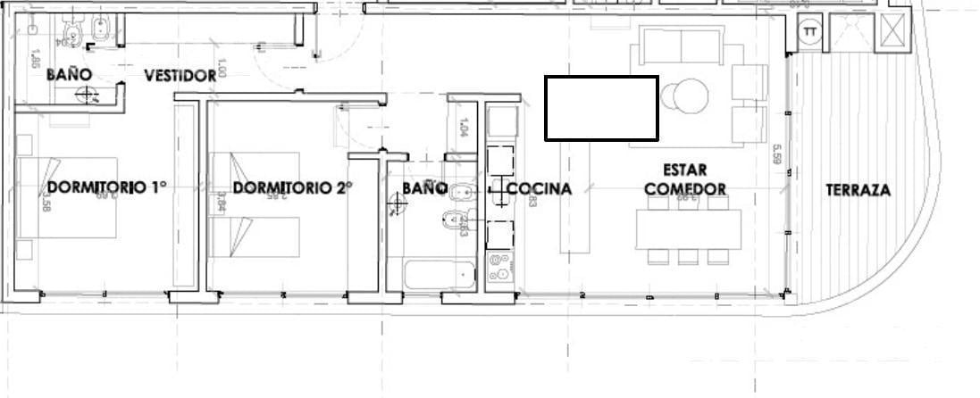 Departamento de 3 ambientes en Edificio Quara, El Palmar, Nordelta
