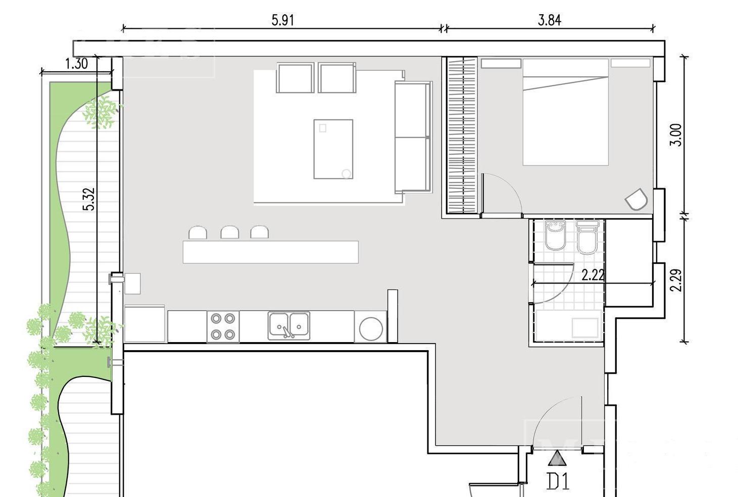 Foto de AURAS - Departamento 2 ambientes en Venta Tigre, imagen 1