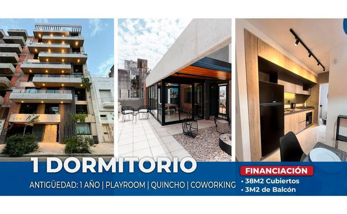 DEPARTAMENTO VENTA CENTRO 1 DORMITORIO CON QUINCHO 2