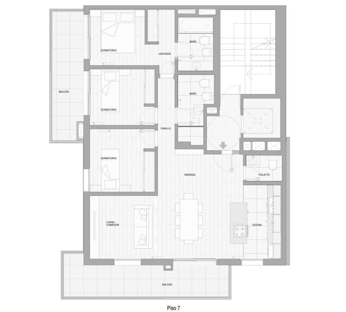 DEPARTAMENTO AL POZO EN VENTA 3 DORMITORIOS ABASTO