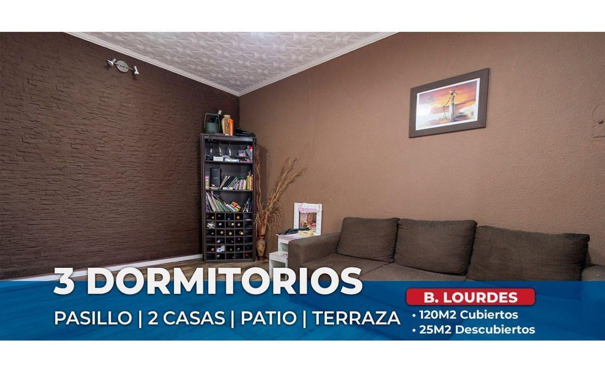 CASAS PASILLO EN VENTA 3 DORMITORIOS B. LOURDES