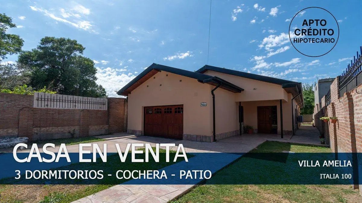 CASA DE 3 DORMITORIOS CON COCHERA EN VILLA AMELIA 3