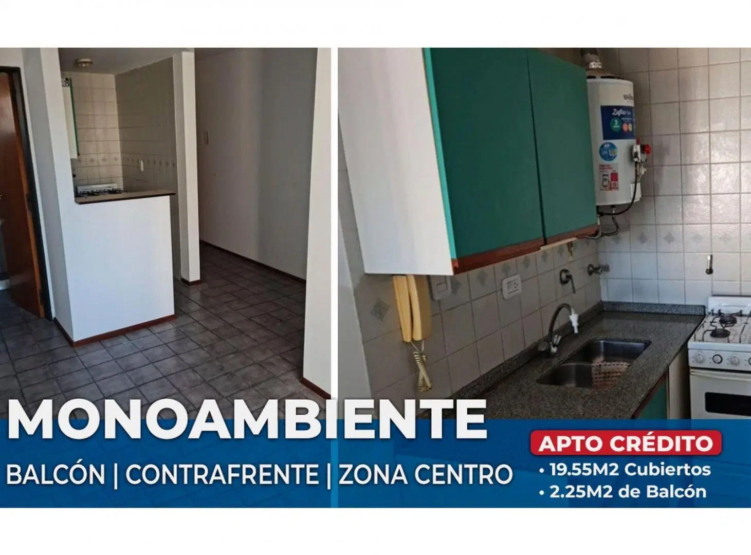 MONOAMBIENTE EN VENTA ZONA CENTRO CON BALCÓN 4
