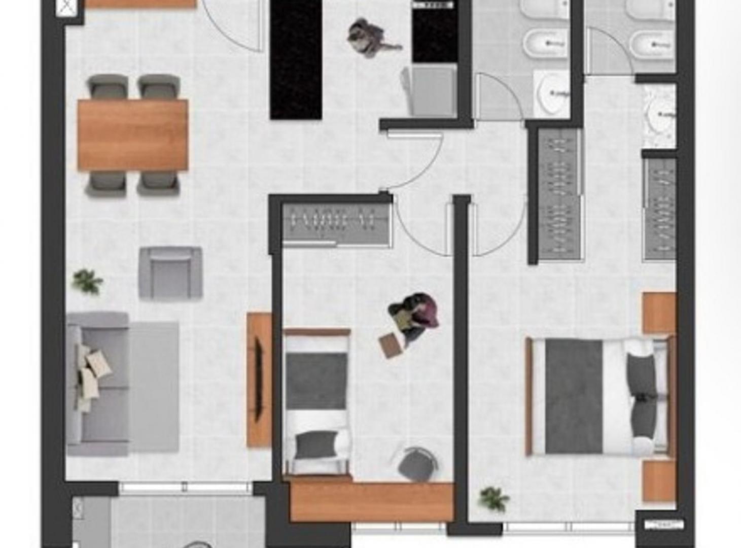 Foto de VENTA DEPARTAMENTO DOS DORMITORIOS ZONA LOURDES, imagen 4