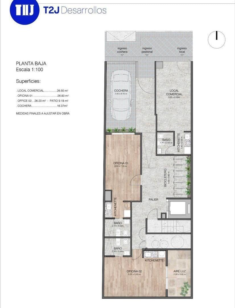 Foto de VENTA OFICINA CON KITCHENETTE BAÑO Y PATIO DE POZO, imagen 5