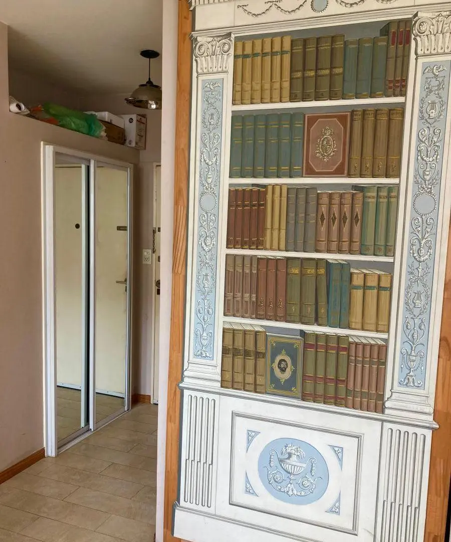 Oficina/Vivienda, 1 y 1/2 Amb M.T. de Alvear, frente plaza San Martin (Retiro) c/muebles, decorado, 3