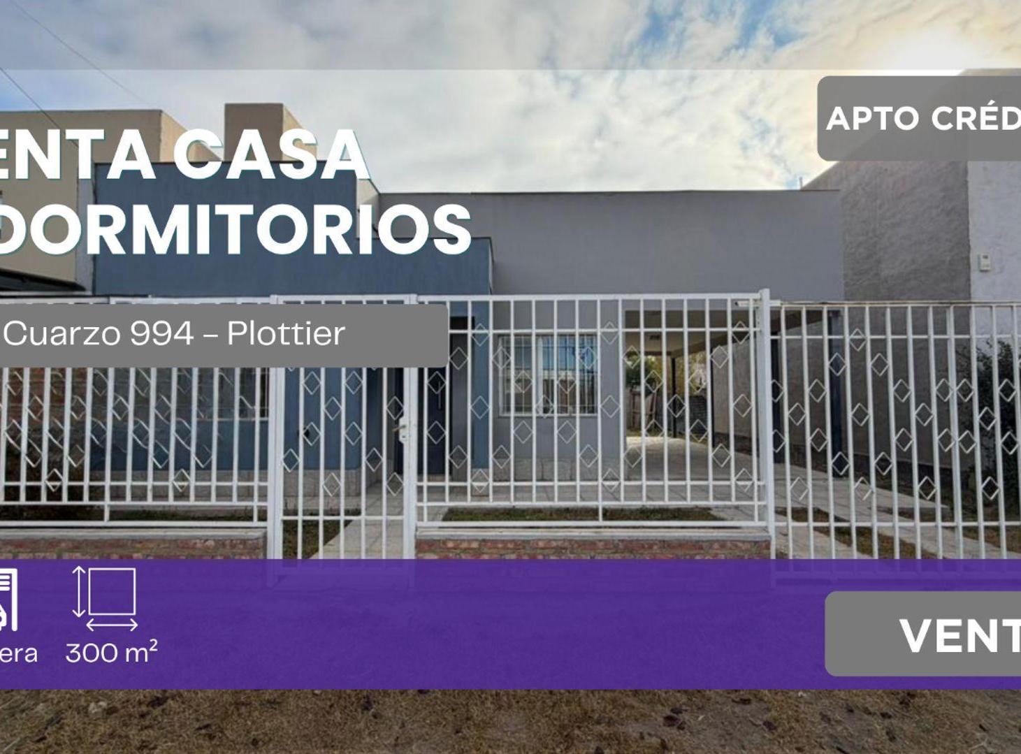 VENTA DE CASA 2 DORMITORIOS EN LA CASONA PLOTTIER