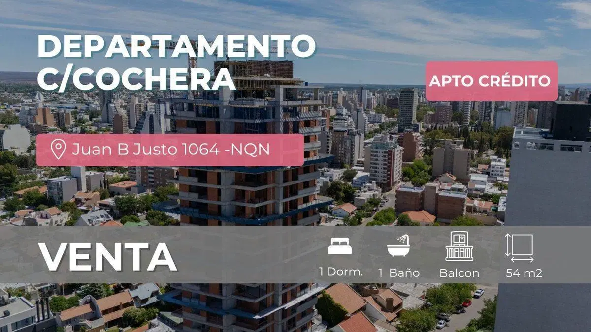 VENTA DEPARTAMENTO 1 DORM. C/COCHERA - NQN 5
