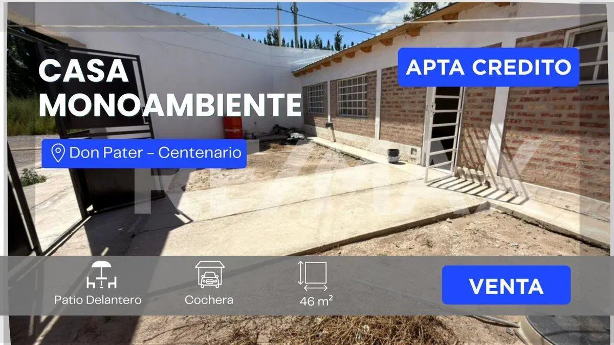 VENTA DPTO EN PB MONOAMBIENTE DON PATER CENTENARIO 2