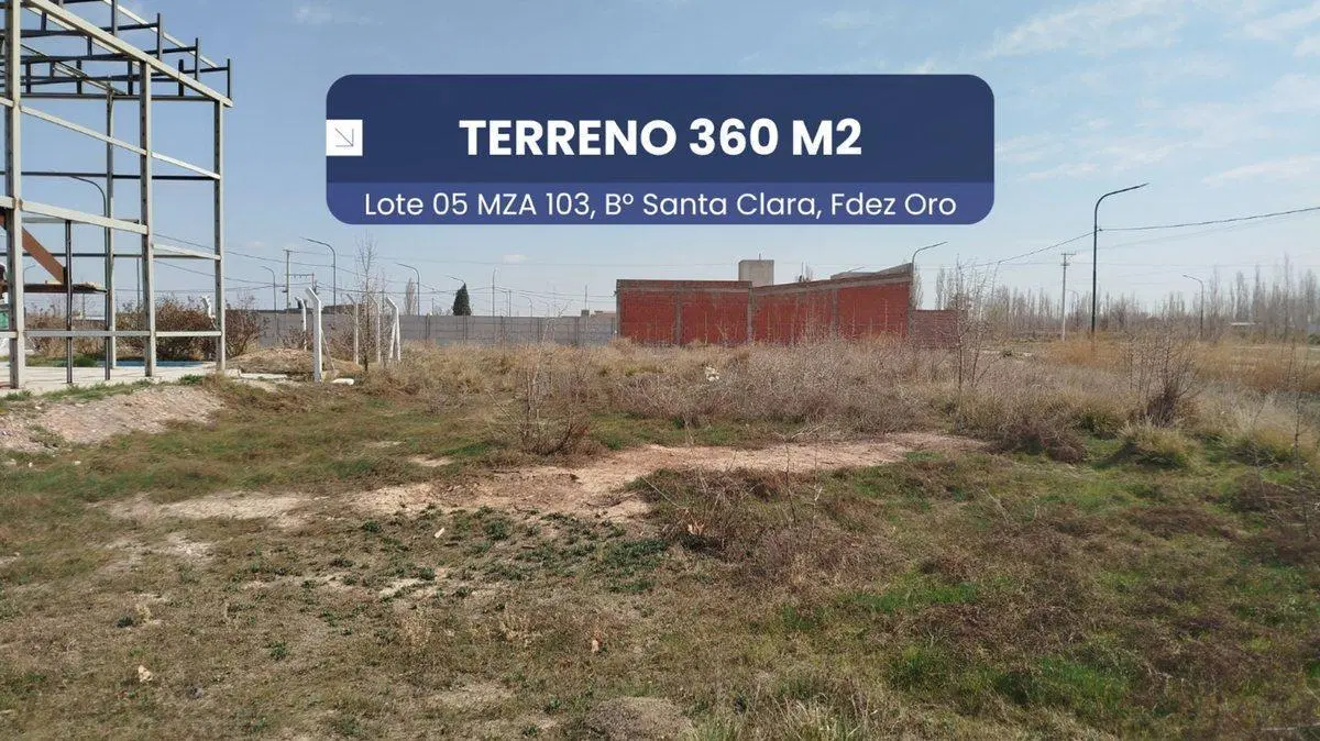 Terreno 360m2 EN VENTA B° Santa Clara, Fdez. Oro 3