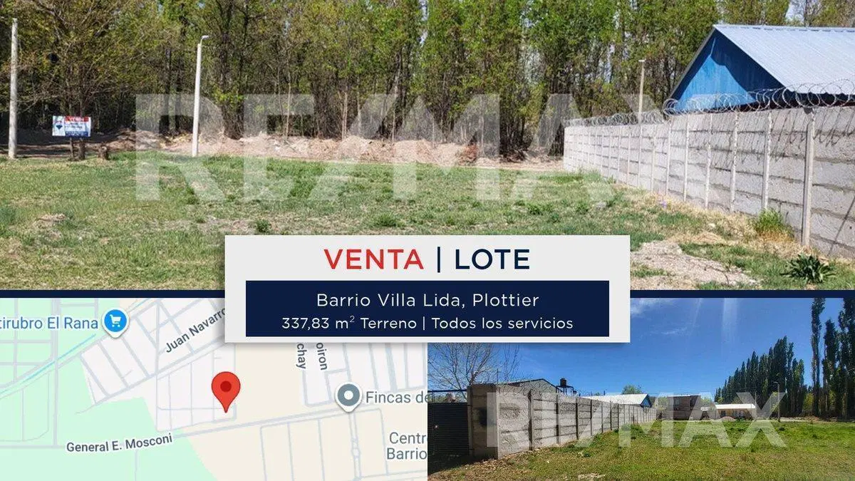 VENTA LOTE EN BARRIO VILLA LIDA PLOTTIER 2