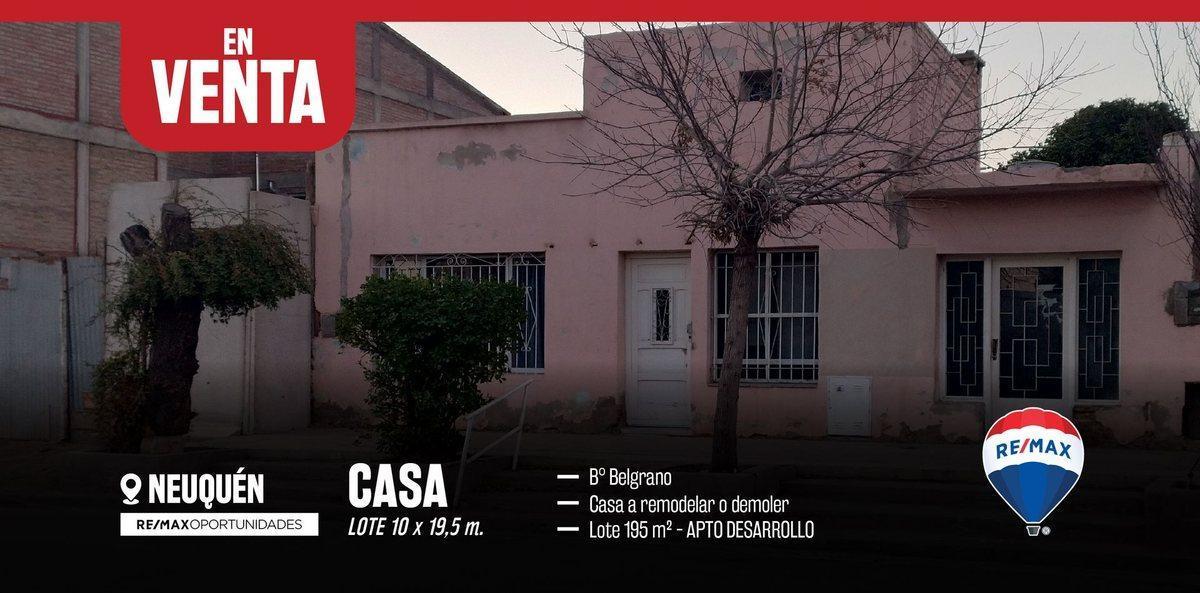 EN VENTA Casa lote apto desarrollo