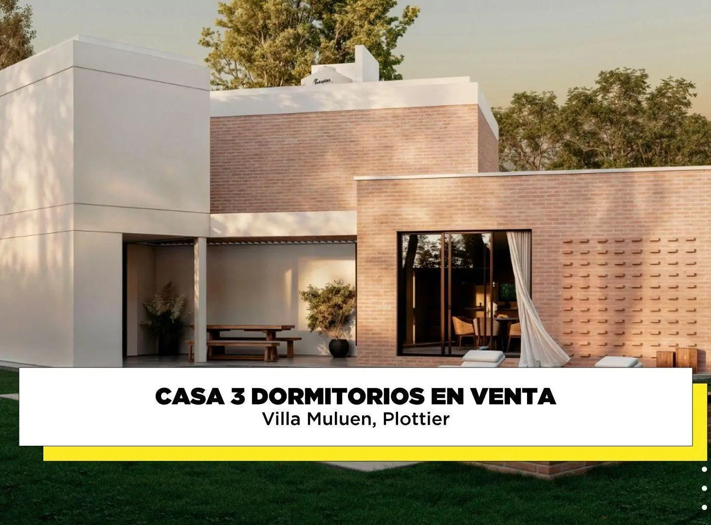 Casa 3 dormitorios en pozo en venta Villa Muluen 2