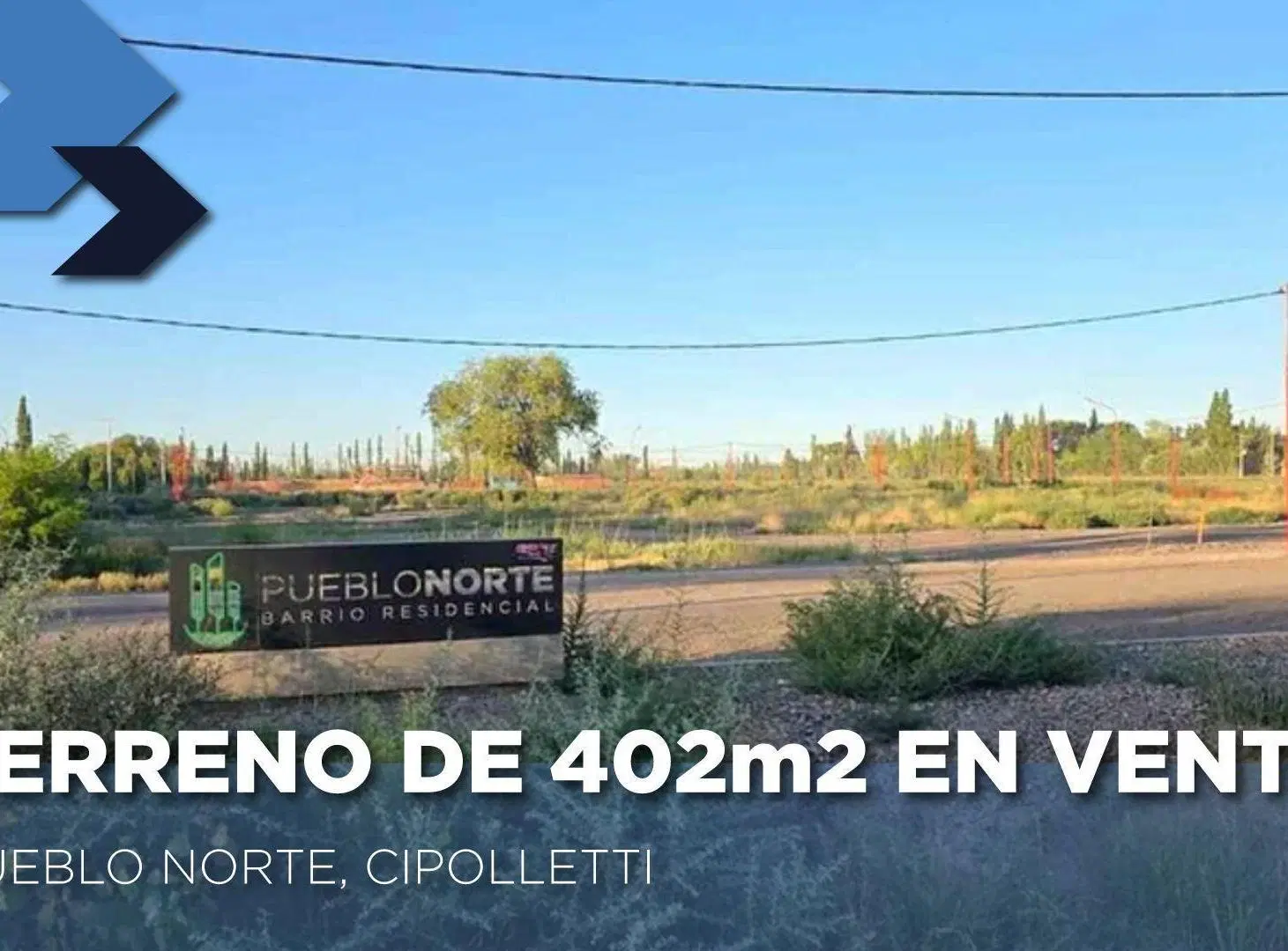 TERRENO EN VENTA 402 m2 PUEBLO NORTE CIPOLLETTI 3