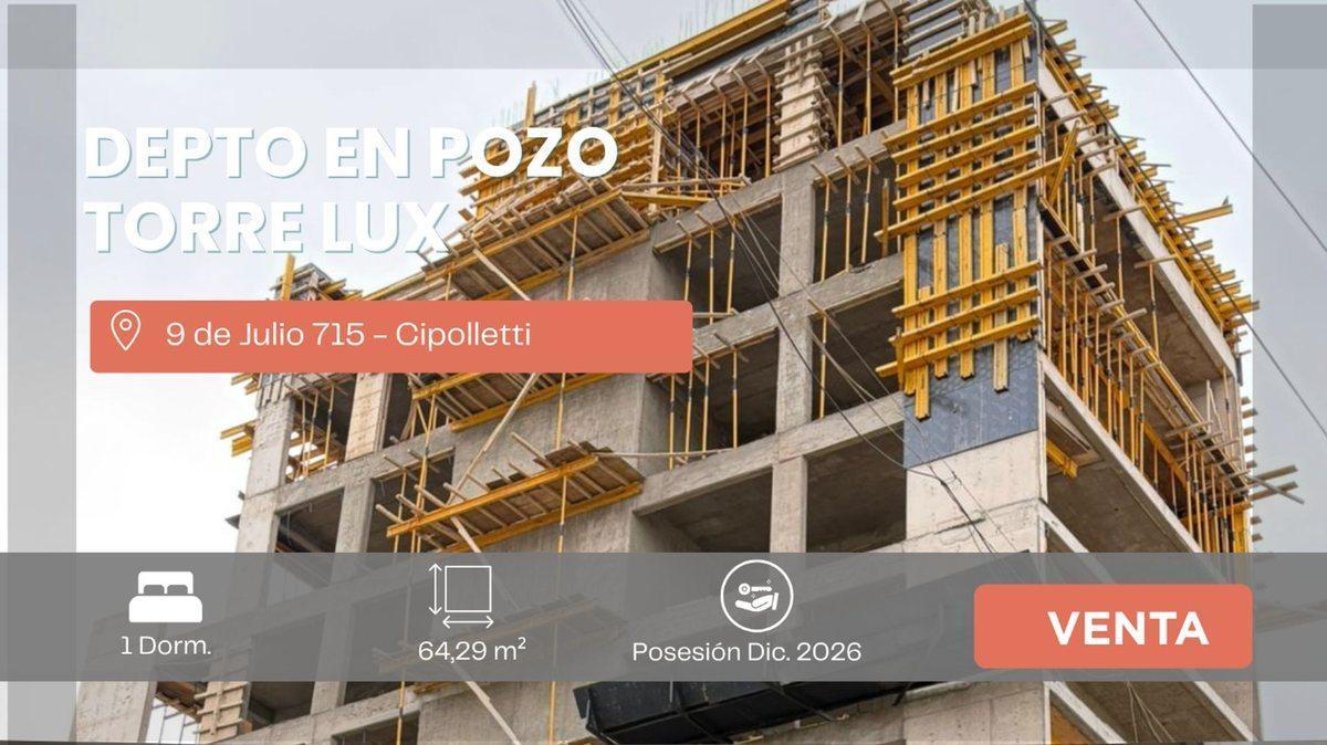 Foto de VENTA DEPARTAMENTO 1 DOR. TORRE LUX CIPOLLETTI, imagen 1