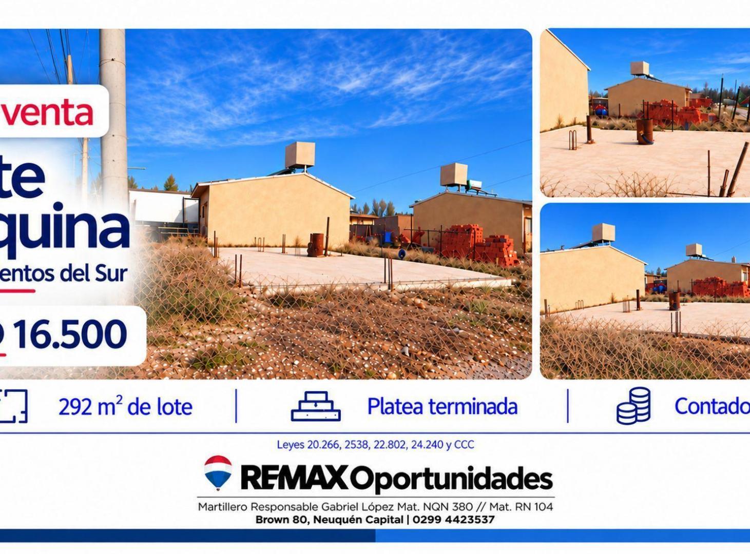 Foto de LOTE EN VENTA EN B° VIENTOS DEL SUR CON PLATEA, imagen 4