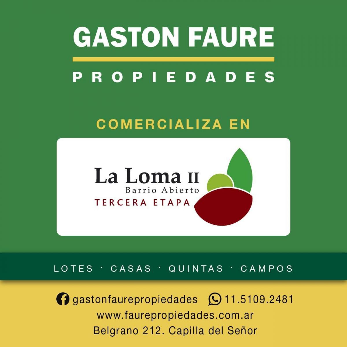 LOTES EN VENTA - BARRIO LA LOMA - TERCERA ETAPA