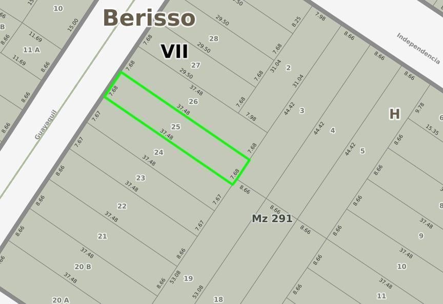 Terreno en venta en Berisso