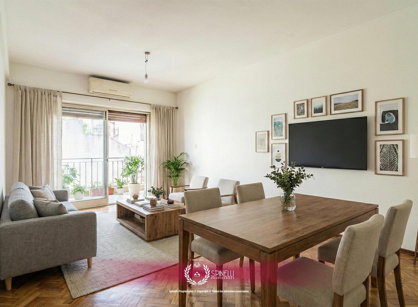 Venta departamento 3 ambientes 58M² apto crédito a nuevo balcón contrafrente en Boedo / Caballito