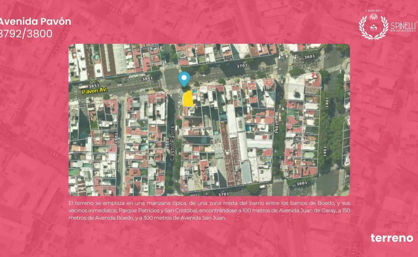 Venta terreno USAA en Avenida Pavón y Castro Barros 1028M² vendibles 10 pisos totales en Boedo 2