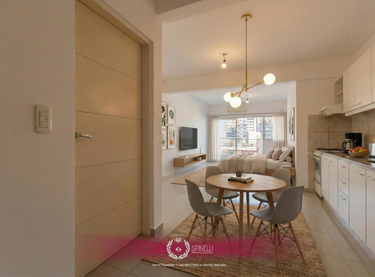 Foto de Alquiler monoambiente 39m² nuevo con balcón al contrafrente con AA muy, imagen 1