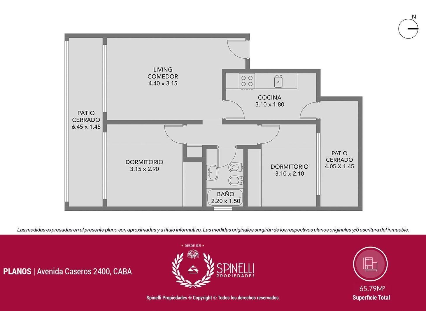 Foto de Venta departamento 3 ambientes 66M² 2 patios edificio impecable Avenida, imagen 2