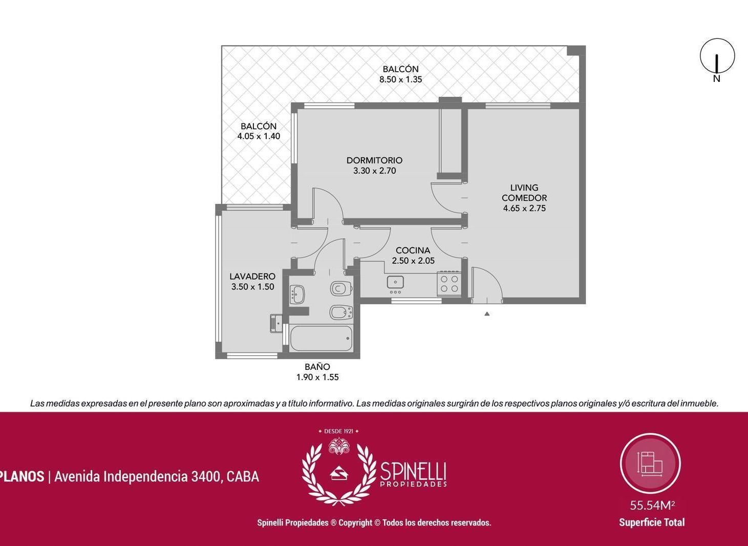 Foto de Venta departamento 2 ambientes 56M² con balcón terraza al frente en, imagen 5