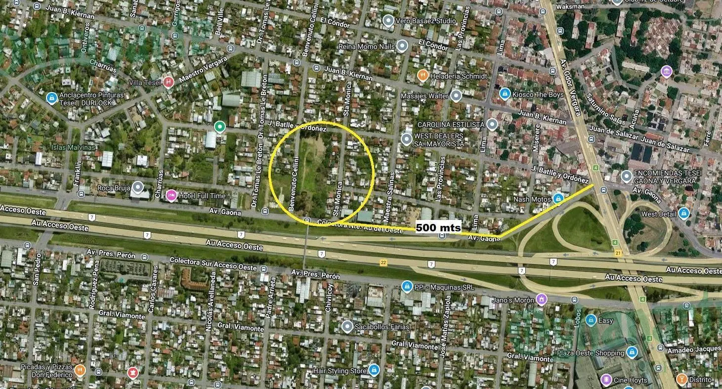 IMPORTANTE FRACCIÓN SOBRE ACCESO OESTE EN HURLINGHAM - PROX AV VERGARA 4