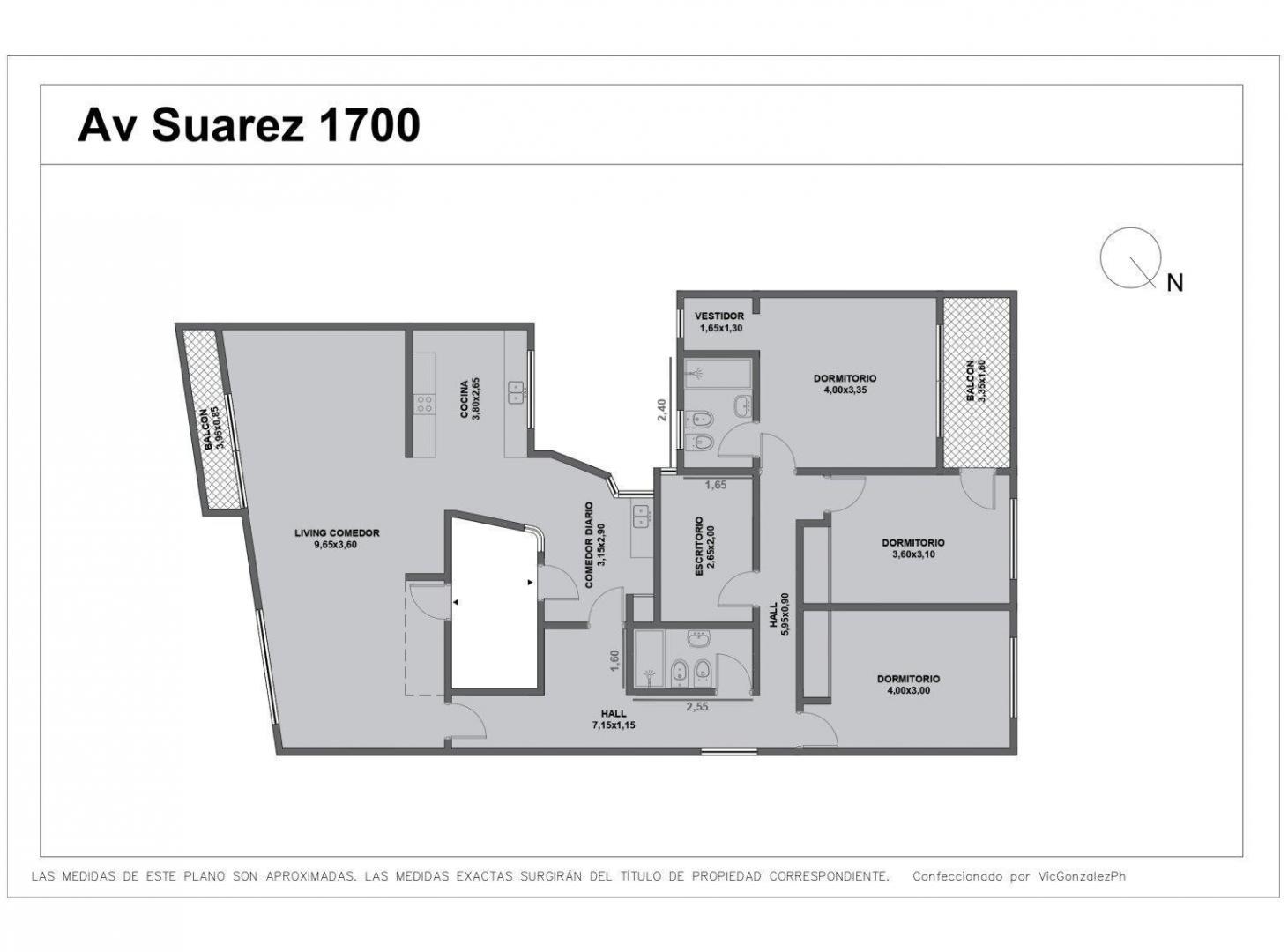 Av .Suarez y Av.Montes de Oca. Venta. Departamento al frente 4 ambientes.