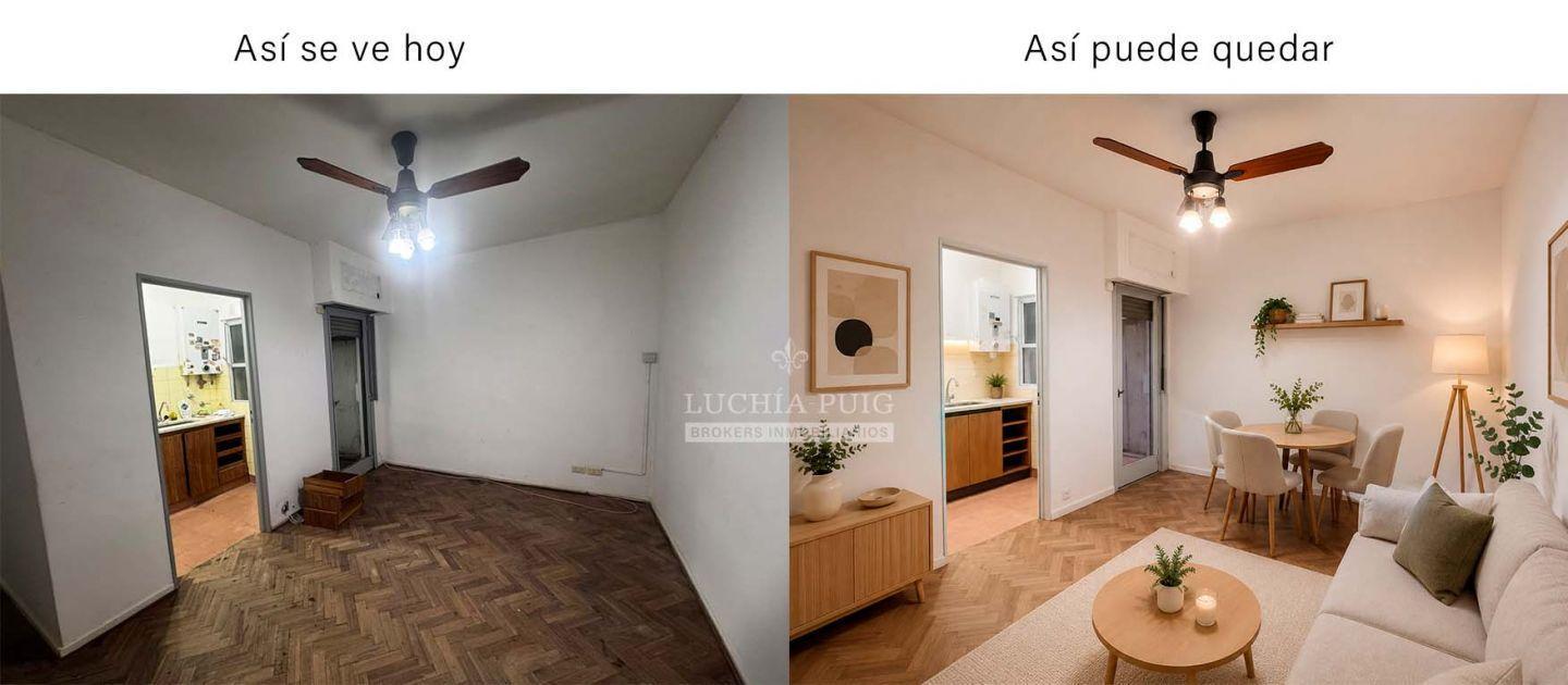 Foto de DEPARTAMENTO 2 AMBIENTES CON PATIO EN VENTA - IDEAL PARA RECICLAR, imagen 4