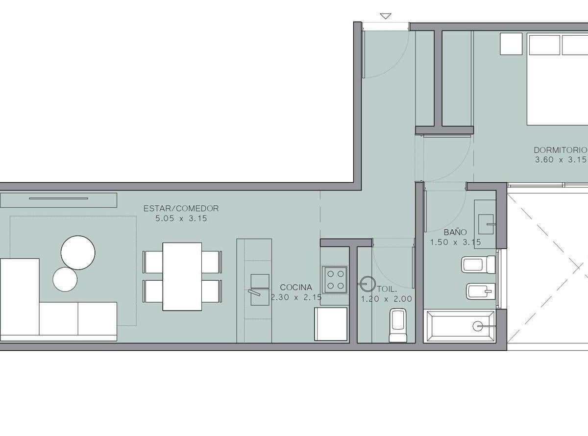 Venta departamento de 2 ambientes - Belgrano C